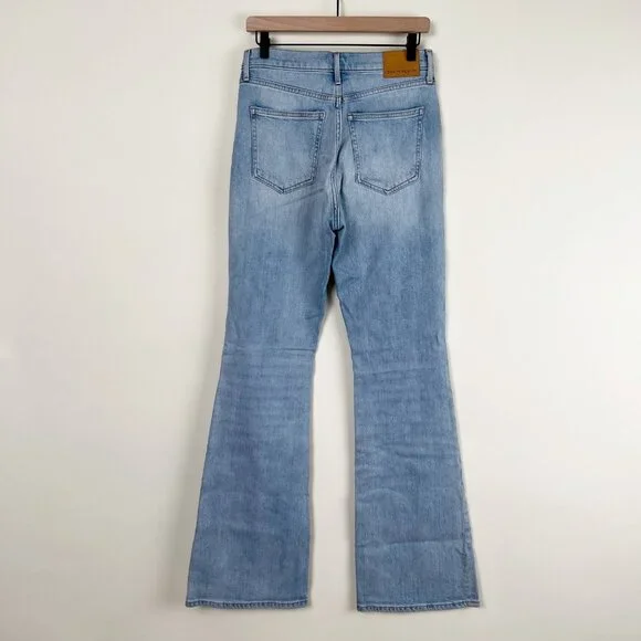 Aritzia Denim Forum The Marianne High Rise Loose Flare Long Inseam Light Wash 28 - Picture 14 of 16